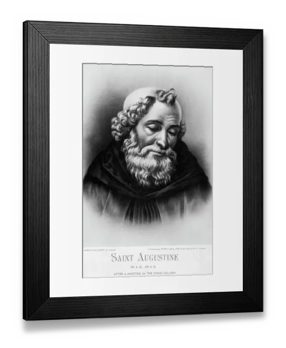 Framed Print : Saint Augustine Engraving Framed Print : Saint Augustine Engraving