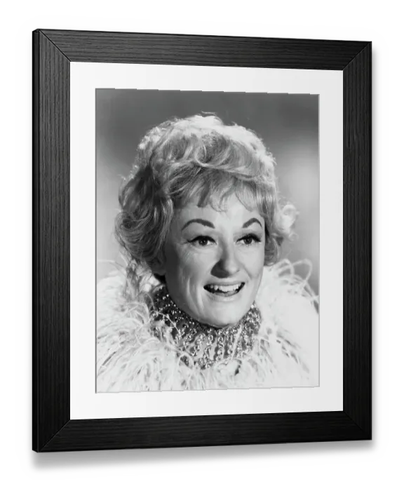 Framed Print : Headshot Phyllis Diller W / Feather Collar Framed Print : Headshot Phyllis Diller W / Feather Collar