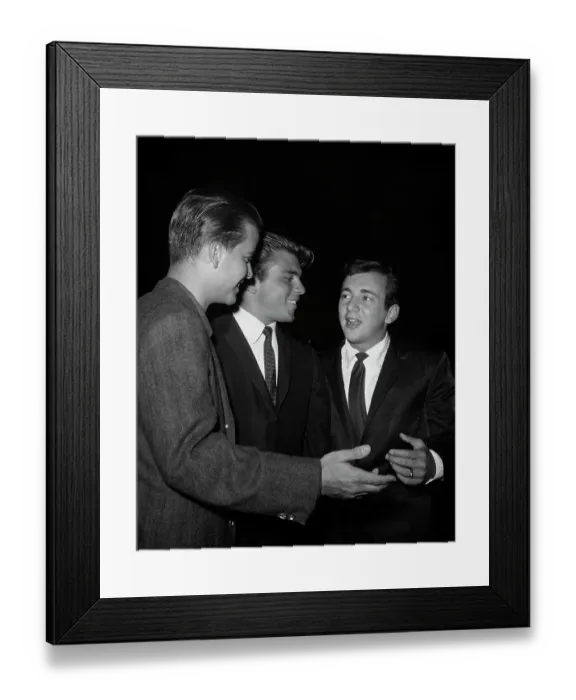 Framed Print : Dick Clark Talks W / Fabian & Bobby Darin Framed Print : Dick Clark Talks W / Fabian & Bobby Darin