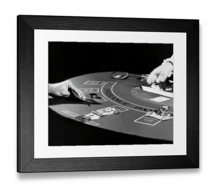 Framed Print : Blackjack Game Framed Print : Blackjack Game