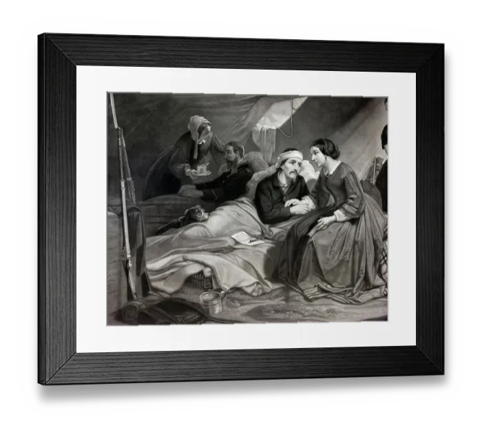 Framed Print : Illus.;Women Caring For Soldiers In Atti Framed Print : Illus.;Women Caring For Soldiers In Atti
