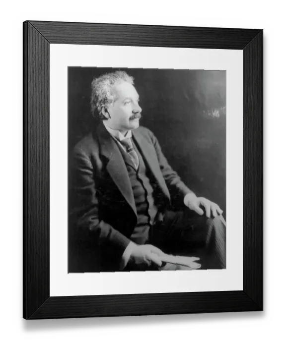 Framed Print : Albert Einstein Seated Profile View