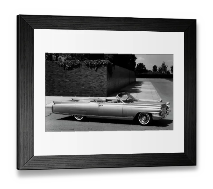 Framed Print : Biarritz 1963 Cadillac Parked At Corner Framed Print : Biarritz 1963 Cadillac Parked At Corner