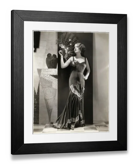 Framed Print : Norma Shearer In Evening Gown W / Fan Framed Print : Norma Shearer In Evening Gown W / Fan