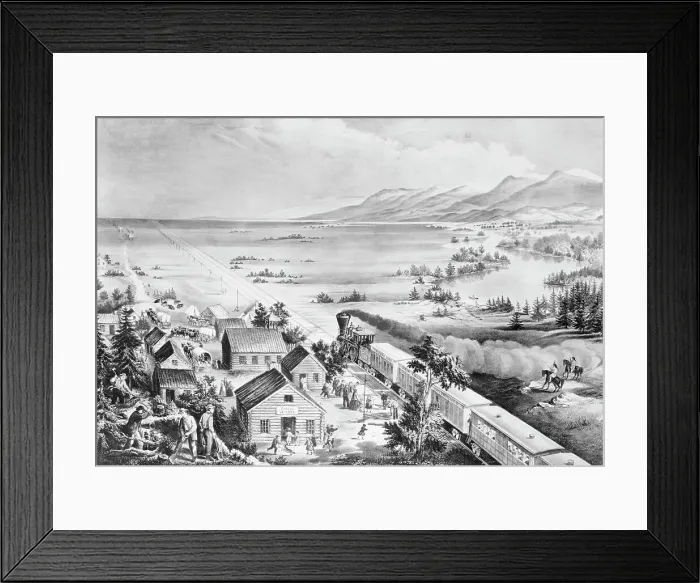 Framed Print : Westward the Course of Empire Takes its Way Lithograph by Currier & Ives Framed Print : Westward the Course of Empire Takes its Way Lithograph by Currier & Ives