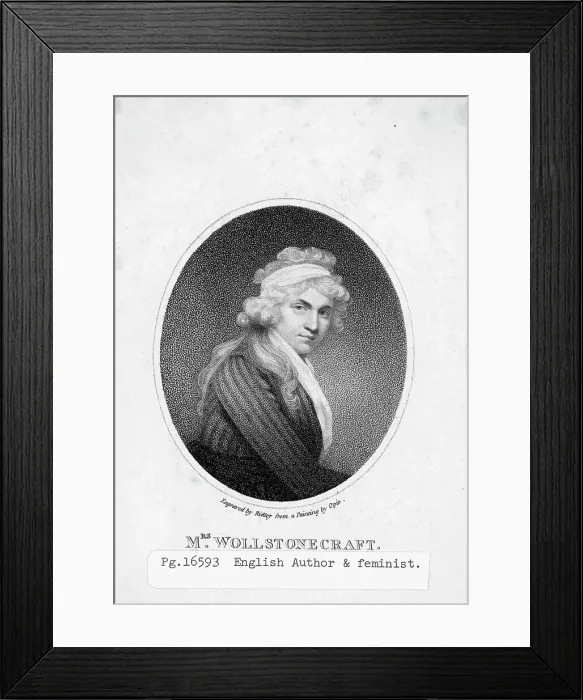Framed Print : Portrait Of Author Mary Wollstonecrait Framed Print : Portrait Of Author Mary Wollstonecrait