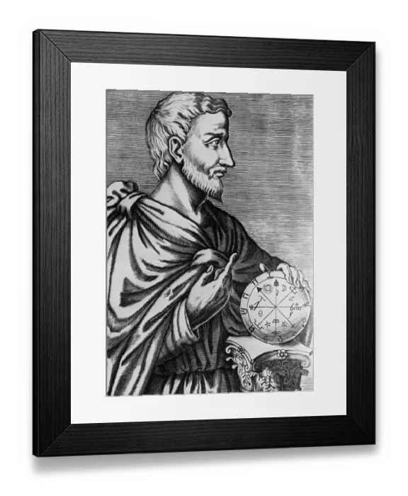 Framed Print : Woodcut Of Pythagoras Framed Print : Woodcut Of Pythagoras