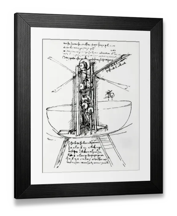 Framed Print : Drawing of a Manually Driven Flying Machine by Leonardo da Vinci Framed Print : Drawing of a Manually Driven Flying Machine by Leonardo da Vinci