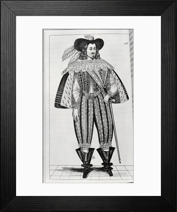 Framed Print : Elegantly Dressed 17Th Century Frenchman Framed Print : Elegantly Dressed 17Th Century Frenchman