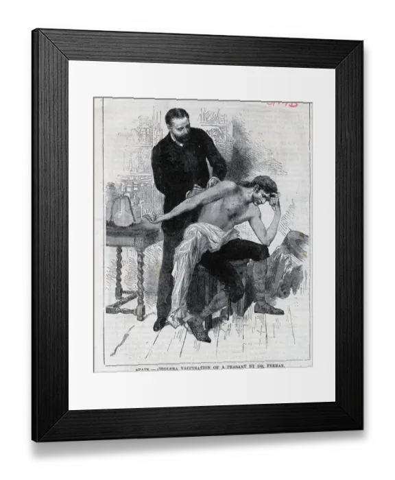 Framed Print : Vacciantion Of Cholera Victim; From Back Framed Print : Vacciantion Of Cholera Victim; From Back