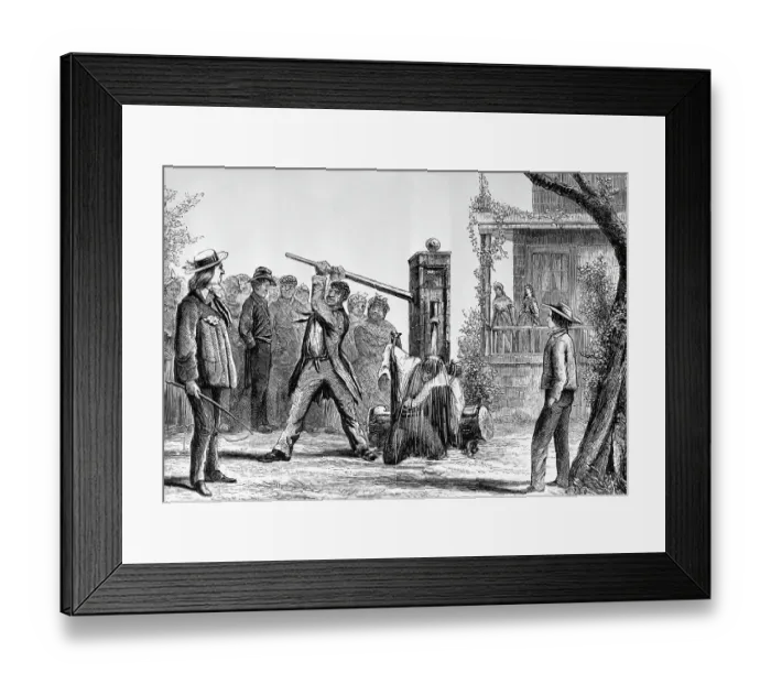 Framed Print : Punishment Of Slave On Plantation Framed Print : Punishment Of Slave On Plantation