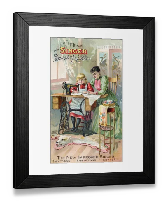 Framed Print : Cover Of Singer Sewing Machine Manual Framed Print : Cover Of Singer Sewing Machine Manual