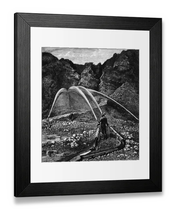Framed Print : Hydraulic Mining In California Framed Print : Hydraulic Mining In California