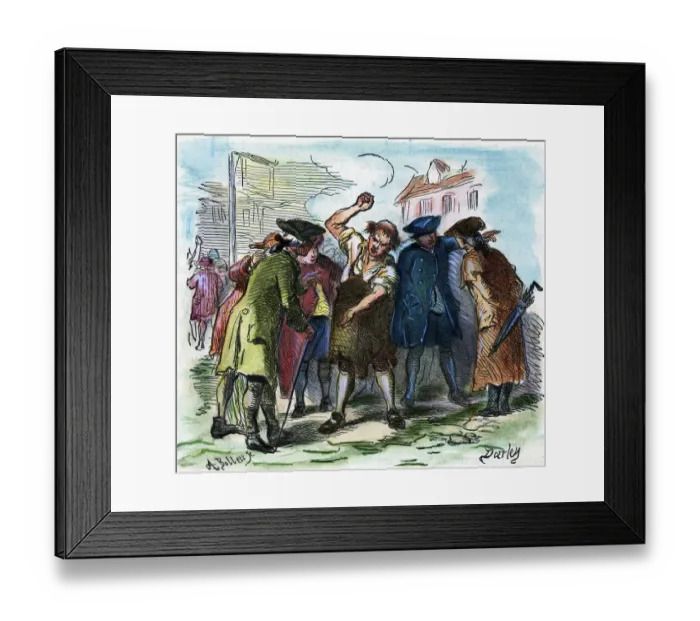 Framed Print : Man Angry At The Stamp Act Framed Print : Man Angry At The Stamp Act