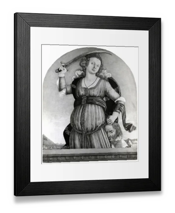 Framed Print : Painting of Judith Holding Knife and the Head of Holofernes Framed Print : Painting of Judith Holding Knife and the Head of Holofernes