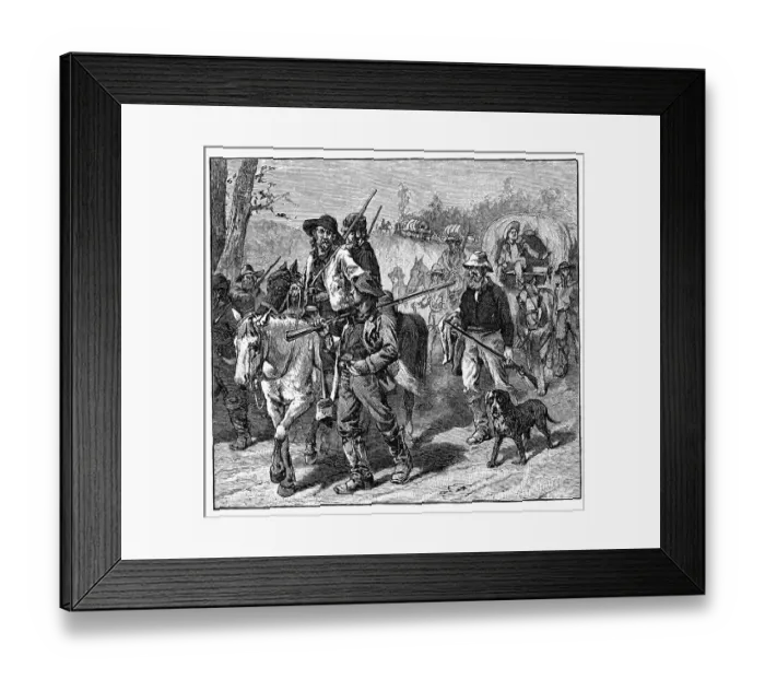 Framed Print : Ruffians Invading Kansas Framed Print : Ruffians Invading Kansas
