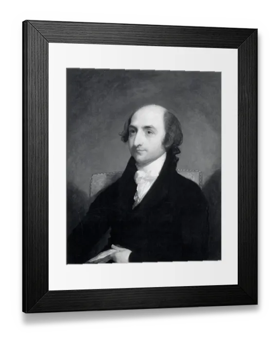 Framed Print : Painting Of Albert Gallatin, Headshould