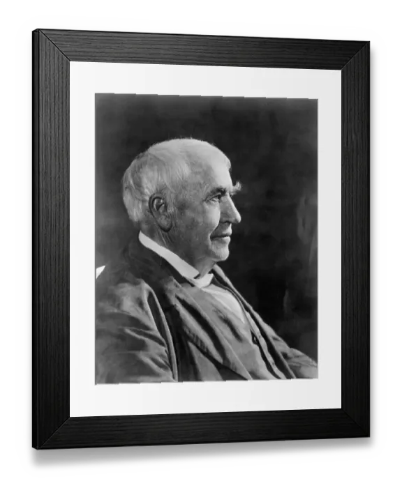 Framed Print : Thomas Edison Profile Alone Headshoulder Framed Print : Thomas Edison Profile Alone Headshoulder
