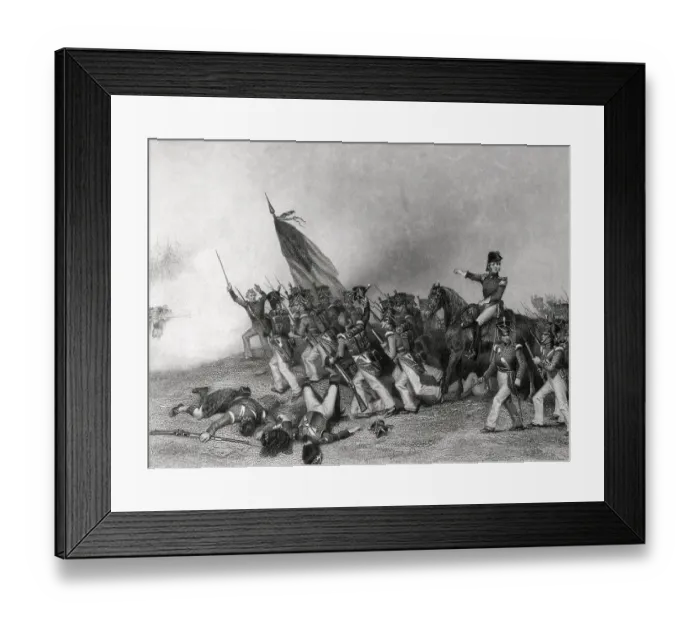Framed Print : Engraving After The Battle of Chippewa by Alonzo Chappel Framed Print : Engraving After The Battle of Chippewa by Alonzo Chappel