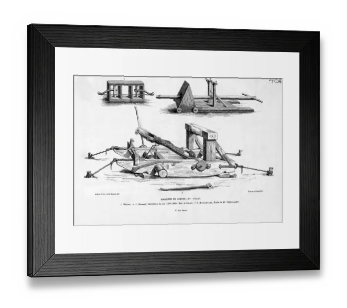 Framed Print : Machines For War; Engraving