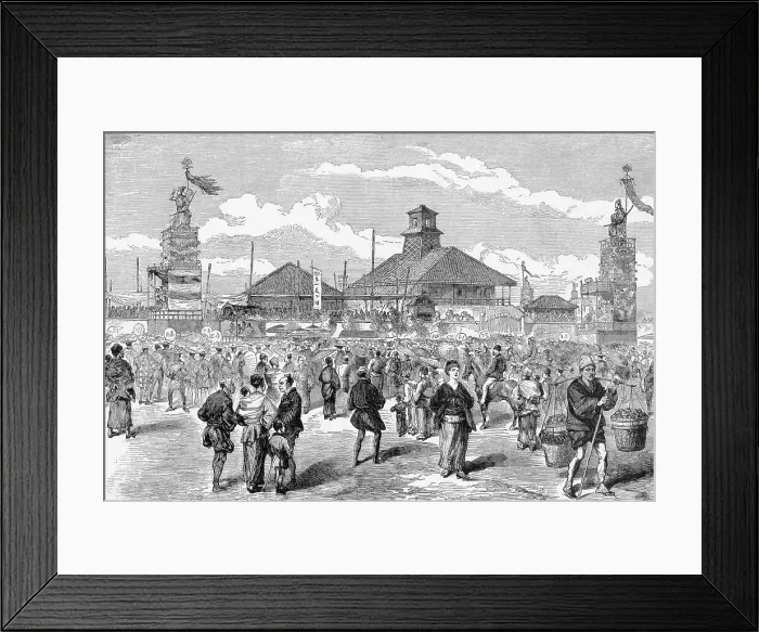 Framed Print : First Americans In Japan; Commodore Perry Framed Print : First Americans In Japan; Commodore Perry