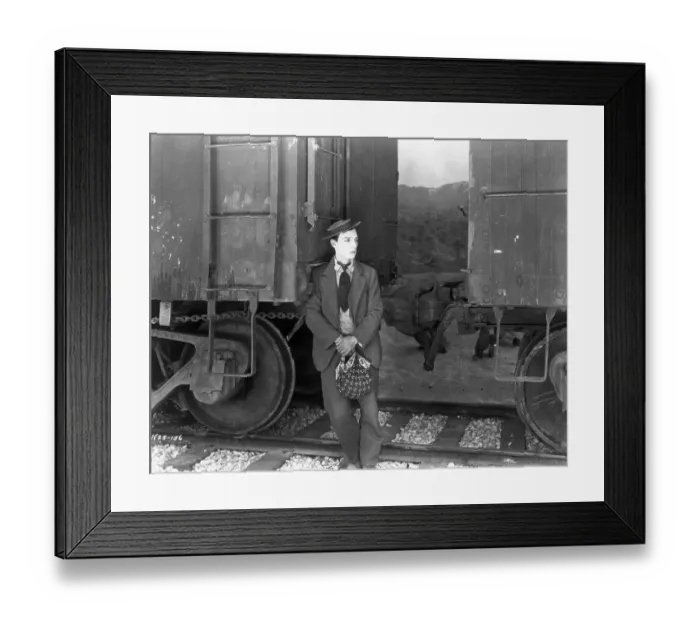 Framed Print : Comedian Buster Keaton In Movie Scene Framed Print : Comedian Buster Keaton In Movie Scene