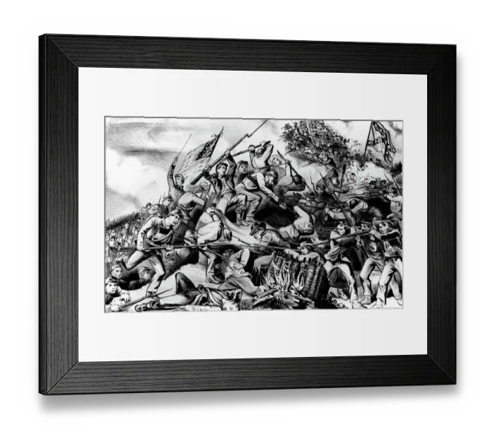 Framed Print : Battle at Chattanooga, Tennessee, November 24-24, 1863. (General Grant - General Bragg). Lithograph by Currier & Ives Framed Print : Battle at Chattanooga, Tennessee, November 24-24, 1863. (General Grant - General Bragg). Lithograph by Currier & Ives