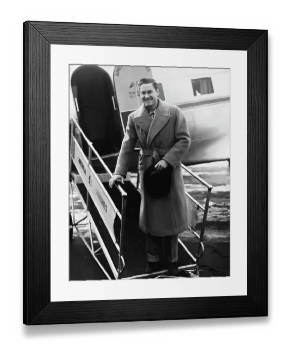 Framed Print : Errol Flynn Arriving At Newark Airport Framed Print : Errol Flynn Arriving At Newark Airport