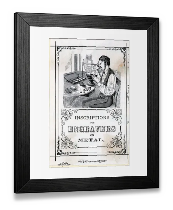 Framed Print : Advertisement for Inscriptions