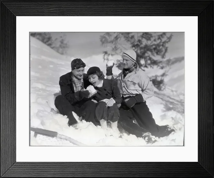 Framed Print : Stars Of Paramount Comedy Cavort In Snow Framed Print : Stars Of Paramount Comedy Cavort In Snow