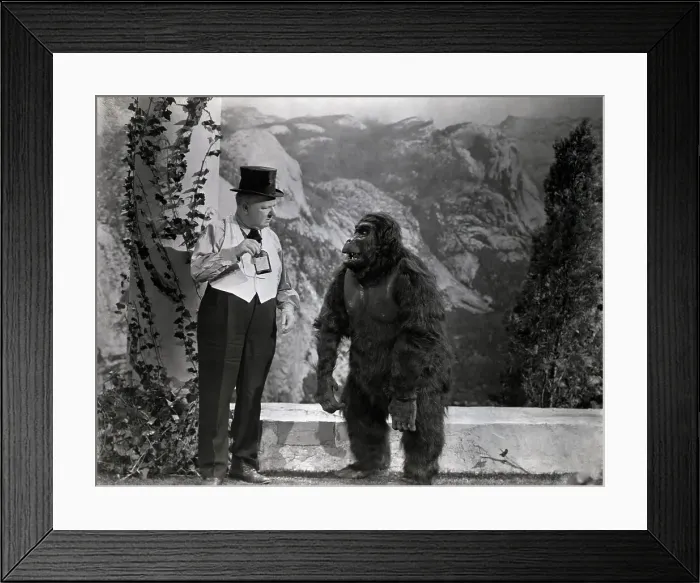 Framed Print : W.C. Fields Offers Ape Refreshment Framed Print : W.C. Fields Offers Ape Refreshment