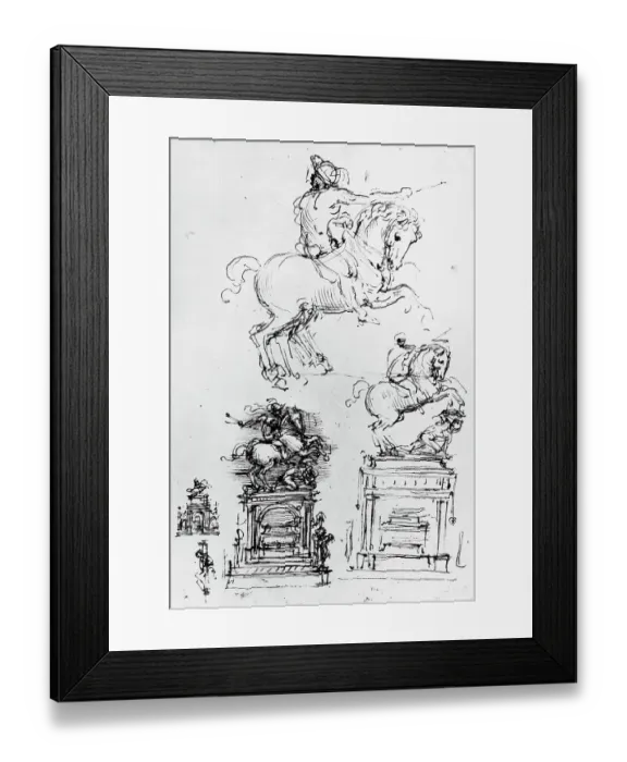 Framed Print : Study for the Trivulzio Monument by Leonardo da Vinci Framed Print : Study for the Trivulzio Monument by Leonardo da Vinci