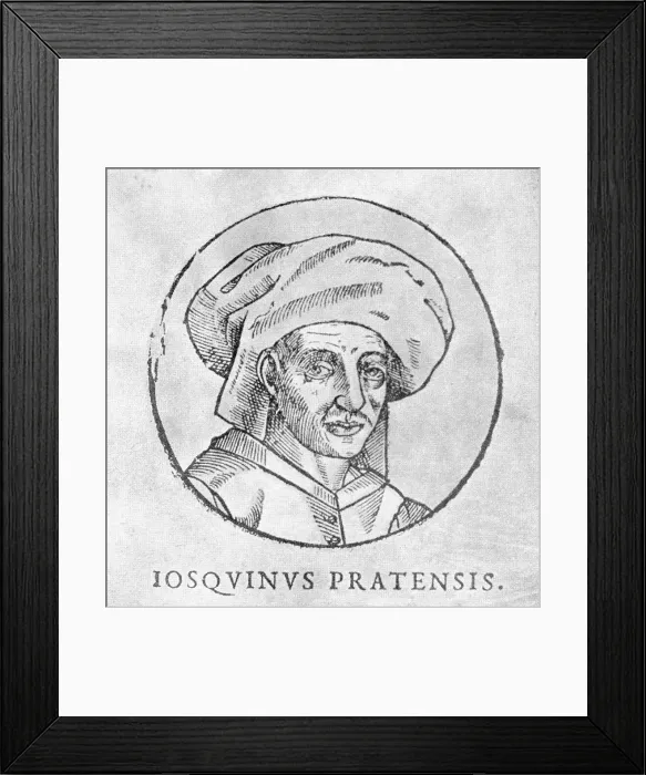 Framed Print : Drawing Of Josquin des Prez Framed Print : Drawing Of Josquin des Prez