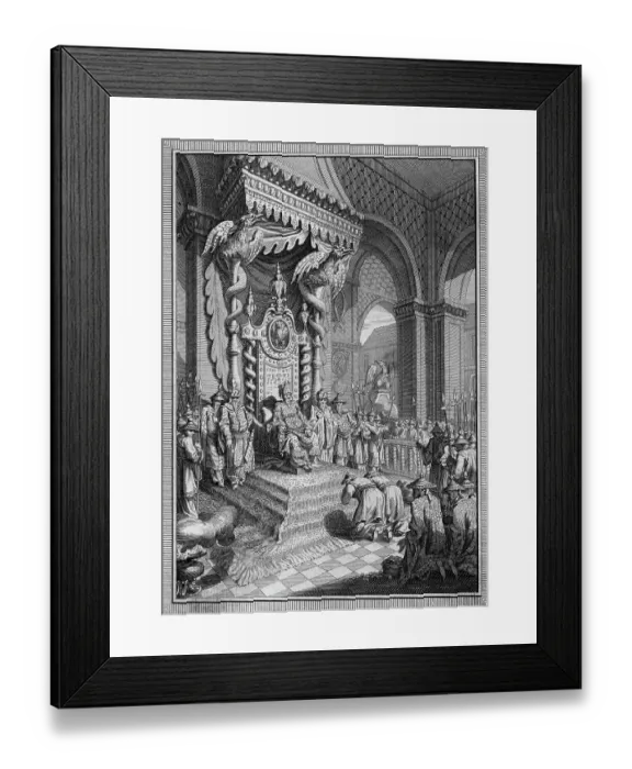Framed Print : Reception Of Emmissaries At Asian Court Framed Print : Reception Of Emmissaries At Asian Court