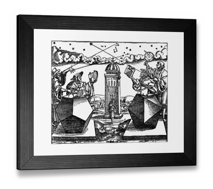 Framed Print : Print Depicting Scholars Using Astronomical and Surveying Instruments Framed Print : Print Depicting Scholars Using Astronomical and Surveying Instruments