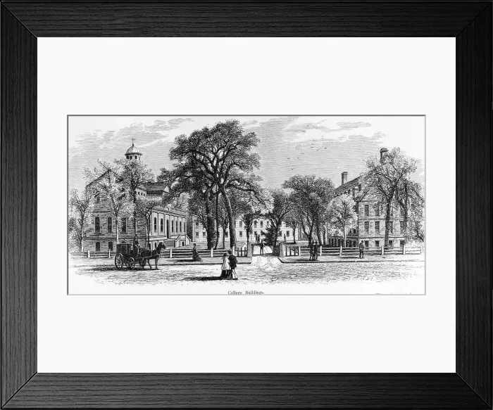 Framed Print : 19th Century View of Harvard College Framed Print : 19th Century View of Harvard College