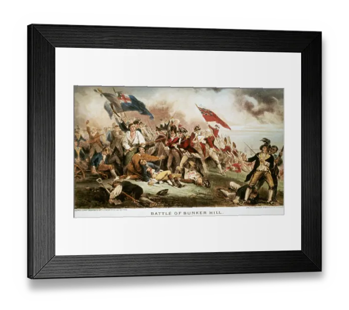 Framed Print : The Battle of Bunker Hill Lithograph Framed Print : The Battle of Bunker Hill Lithograph