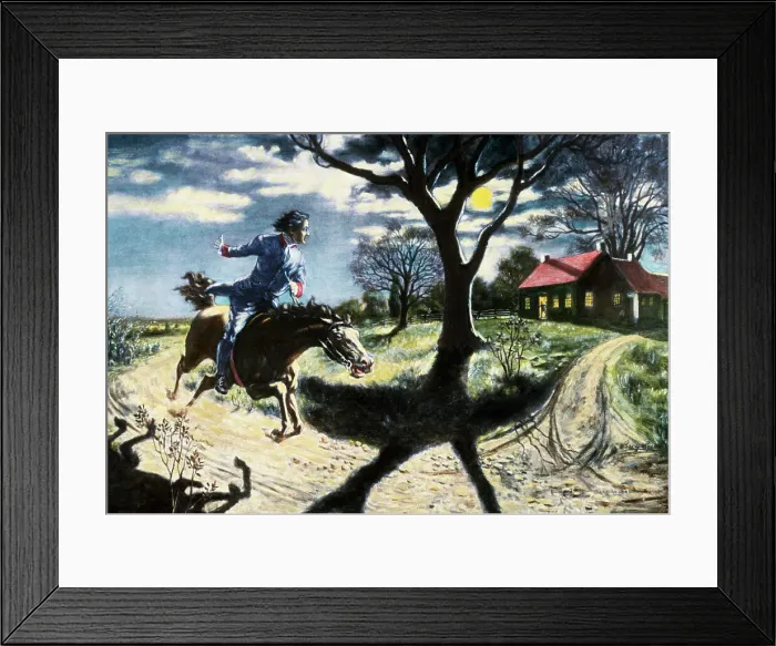 Framed Print : Painting of The Midnight Ride of Paul Revere Framed Print : Painting of The Midnight Ride of Paul Revere