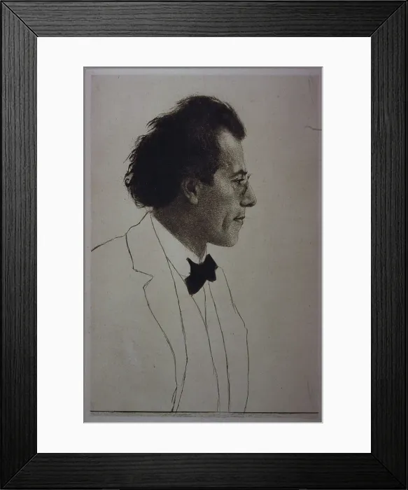 Framed Print : Etching of Gustav Mahler by Emil Orlik Framed Print : Etching of Gustav Mahler by Emil Orlik
