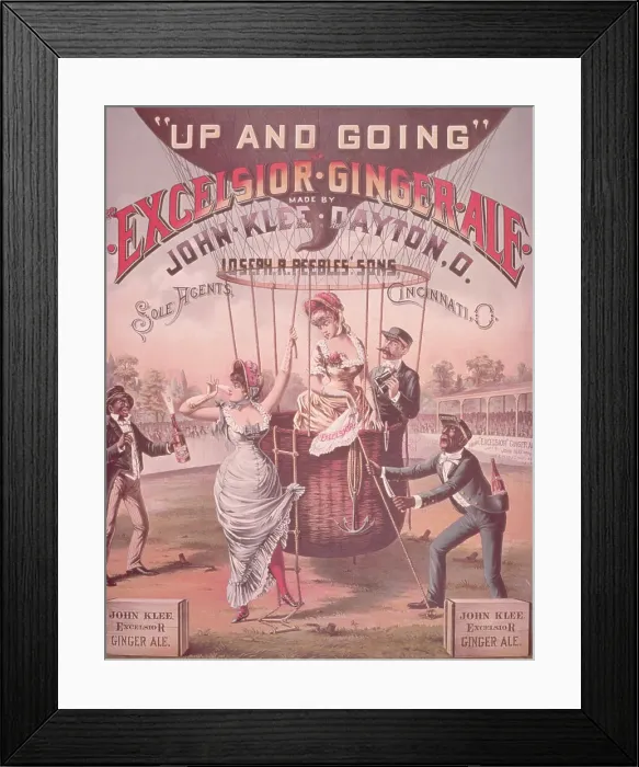 Framed Print : Excelsior Ginger Ale Advertisement Framed Print : Excelsior Ginger Ale Advertisement