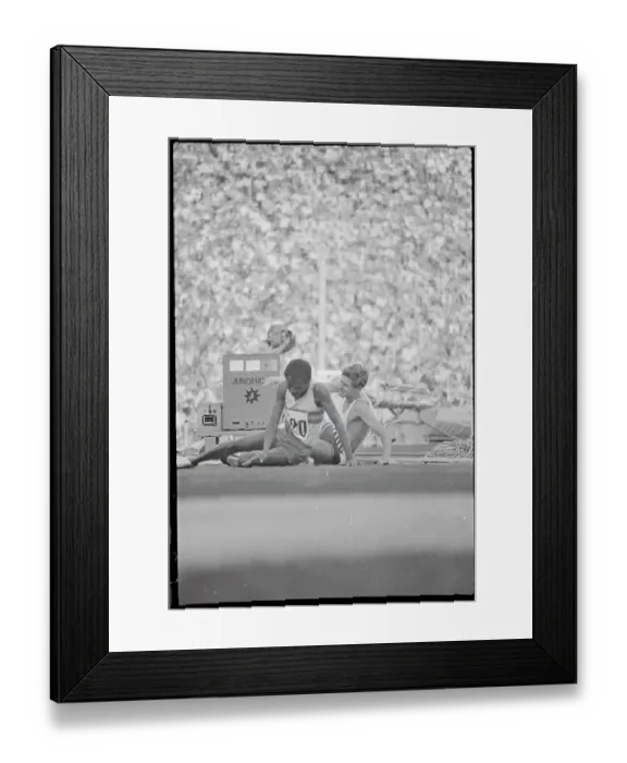 Framed Print : Olympic Runners Fallen on Track Framed Print : Olympic Runners Fallen on Track