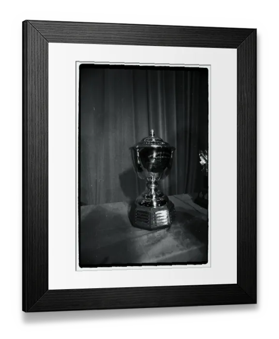 Framed Print : Hockey Trophy Standing on Table Framed Print : Hockey Trophy Standing on Table