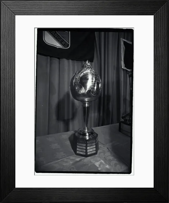 Framed Print : Hockey Trophy Standing on Table Framed Print : Hockey Trophy Standing on Table
