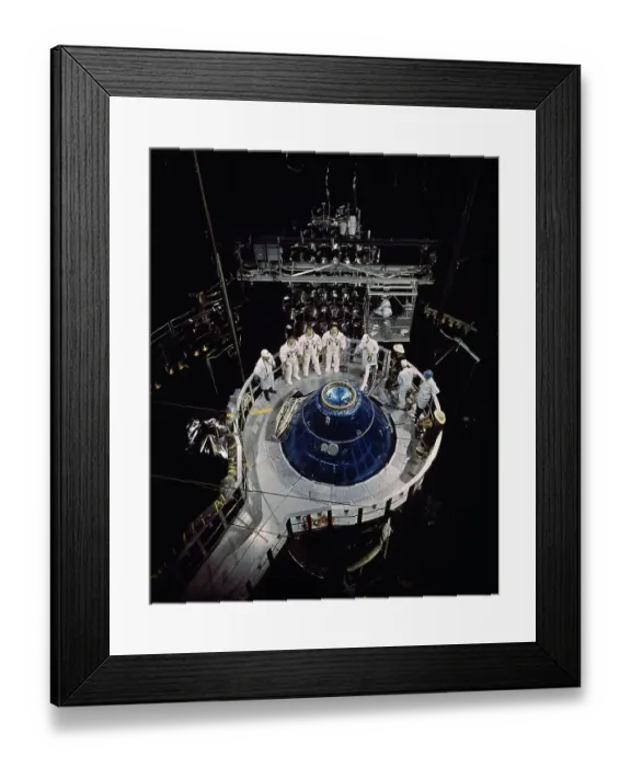 Framed Print : Astronauts Waiting Outside the Command Module Framed Print : Astronauts Waiting Outside the Command Module