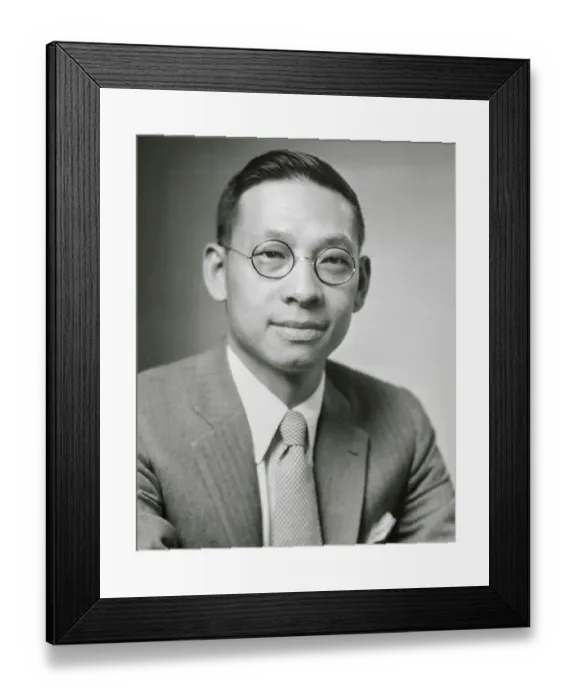 Framed Print : Portrait of Ieoh Ming Pei Wearing Eyeglasses Framed Print : Portrait of Ieoh Ming Pei Wearing Eyeglasses