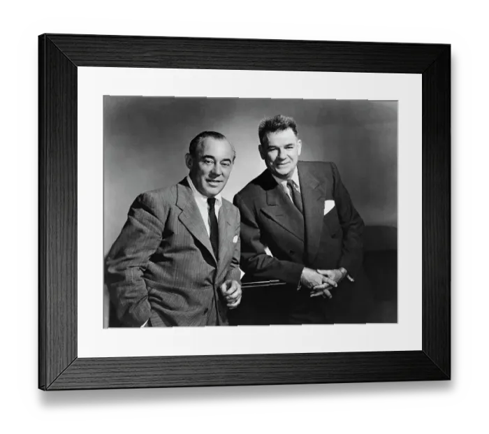 Framed Print : Rodgers and Hammerstein Posing for Photograph