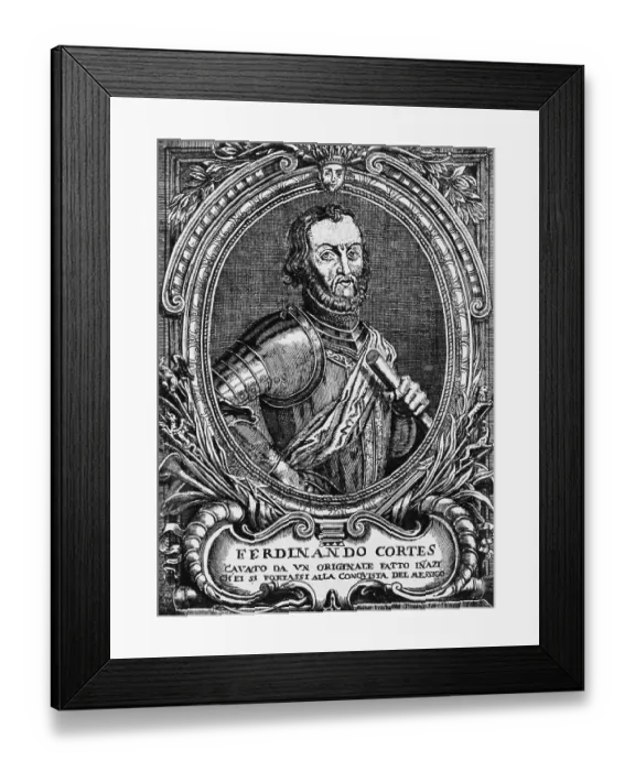 Framed Print : Portrait of Hernan Cortes Framed Print : Portrait of Hernan Cortes