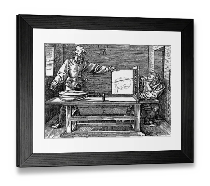 Framed Print : Working On Perspective By Durer Framed Print : Working On Perspective By Durer