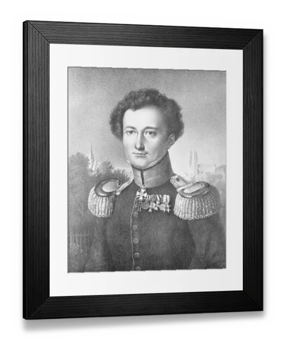 Framed Print : Portrait Of Karl Von Clausewitz Framed Print : Portrait Of Karl Von Clausewitz