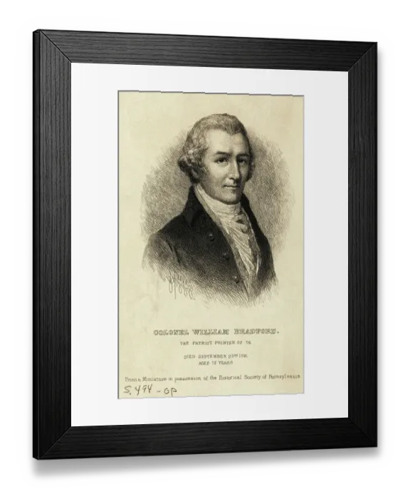 Framed Print : Portrait of Colonel William Bradford Framed Print : Portrait of Colonel William Bradford